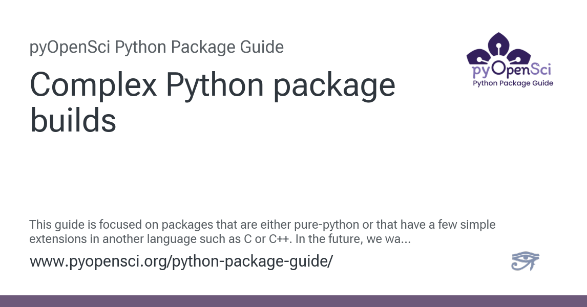 Complex Python Package Builds — Python Packaging Guide